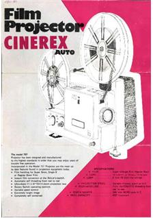 Cinerex 707 Dual manual. Camera Instructions.